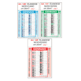 Calendario olandese Art. 14, testata personalizzata