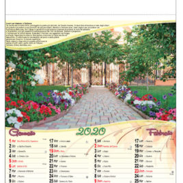 Calendario Giardini, figurato 6 fogli, Art. 10 grafica testata personalizzabile