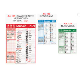Calendario note Art. 13, testata personalizzata