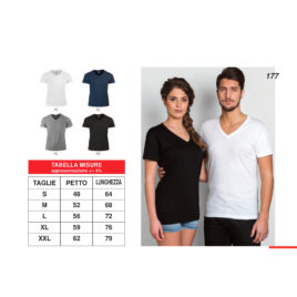 Maglietta unisex art. 299 con la stampa del tuo logo
