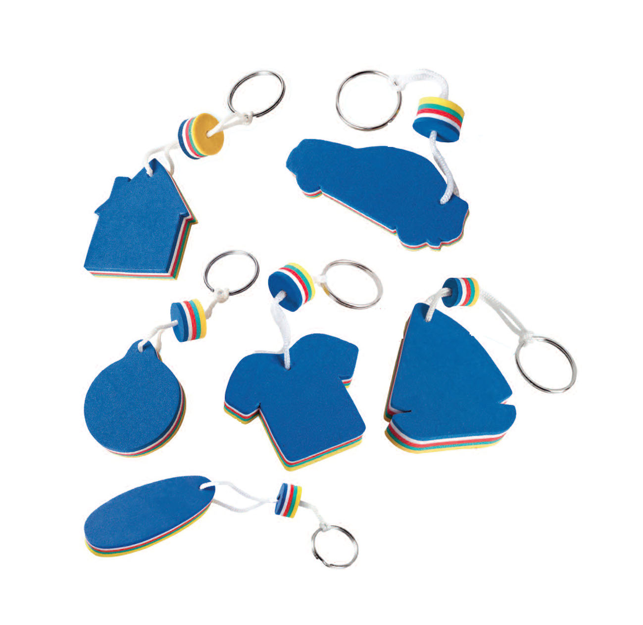 Portachiavi galleggiante blu/giallo vari modelli con la stampa del tuo logo  Art. 570
