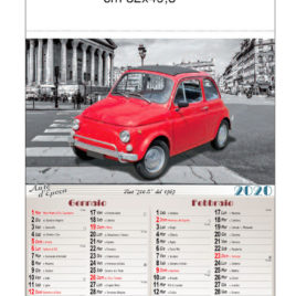 Calendario Auto D’epoca, figurato 6 fogli, Art. 07 grafica testata personalizzabile