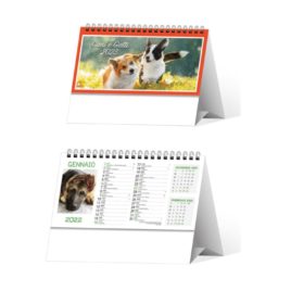 Calendario Cani e Gatti da tavolo, Art.72 grafica personalizzabile