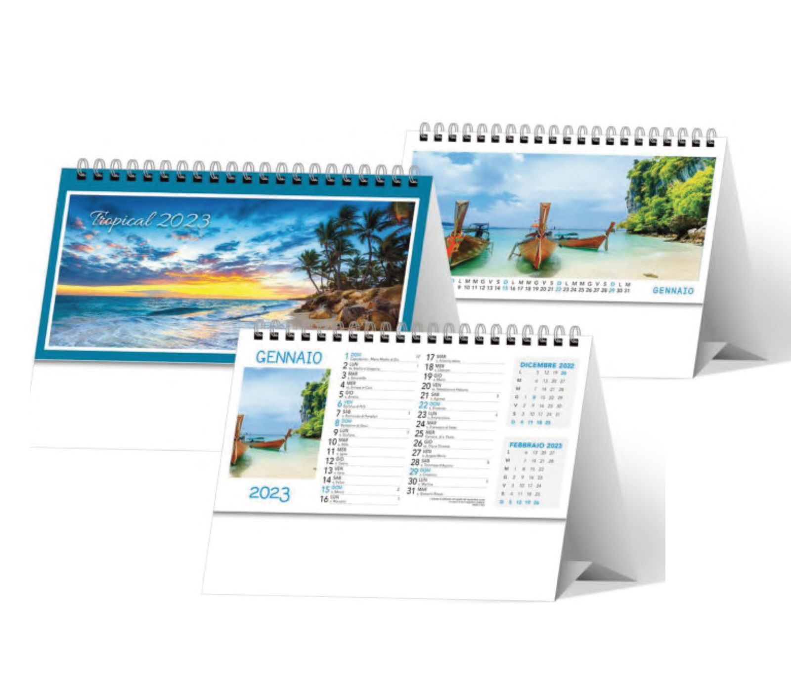 Calendario Tropicale da tavolo, Art.73 grafica personalizzabile