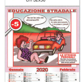 Calendario Educazione Stradale, figurato 6 fogli, Art. 08 grafica testata personalizzabile