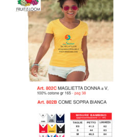 Maglietta Fruit of the loom art. 802 con la stampa del tuo logo