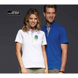 Polo piquet colletto bottondown, art.816 con la stampa del tuo logo
