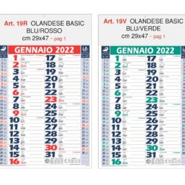 Calendario basic Art. 19, testata personalizzata